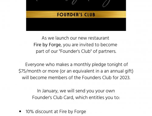 Join Our “Founder’s Club”